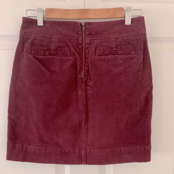 Loft maroon corduroy skirt size 0 petite - Picture 3 of 3